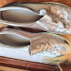 Women's Woven Slip-On Shoes - Metallic
